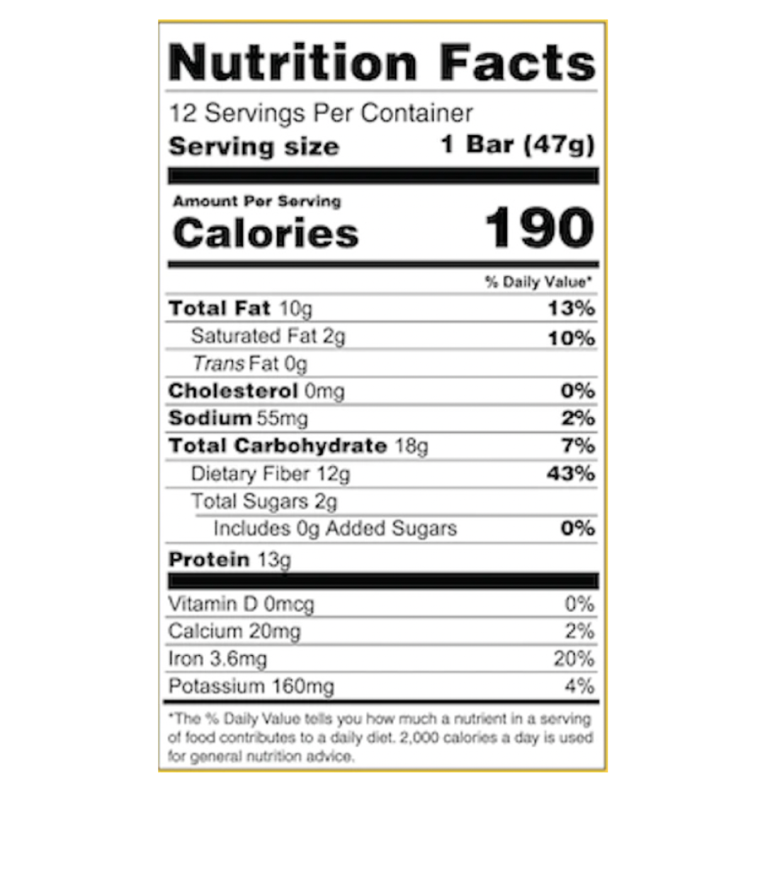 CHOCOLATE PEANUT BUTTER PROTEIN BAR